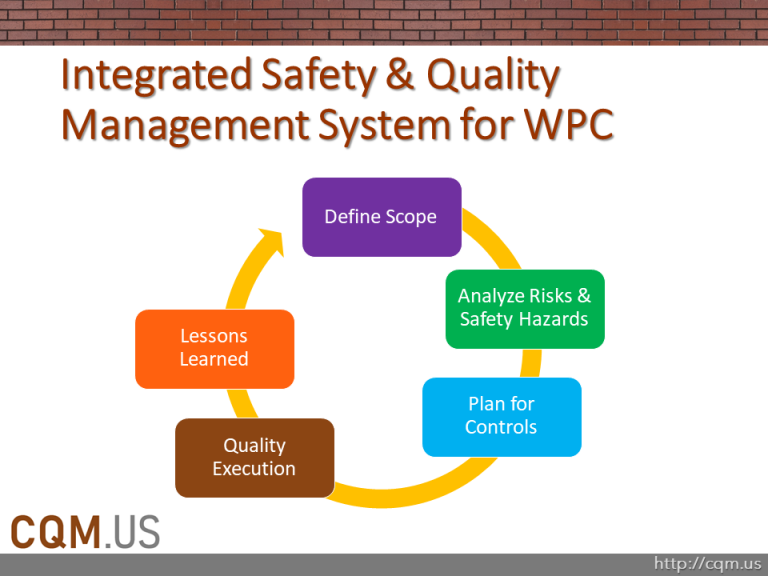 Construction Quality Management Where CQM Methodology is Developed Construction Quality Management Where CQM Methodology is Developed